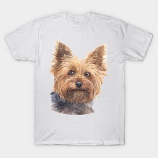 Yorkshire Terrier Watercolor Art T-Shirt